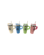 14oz Castle Stainless Steel Vacuum Insulated Tumbler with Handle, Lid, and Straw, Hot & Cold.