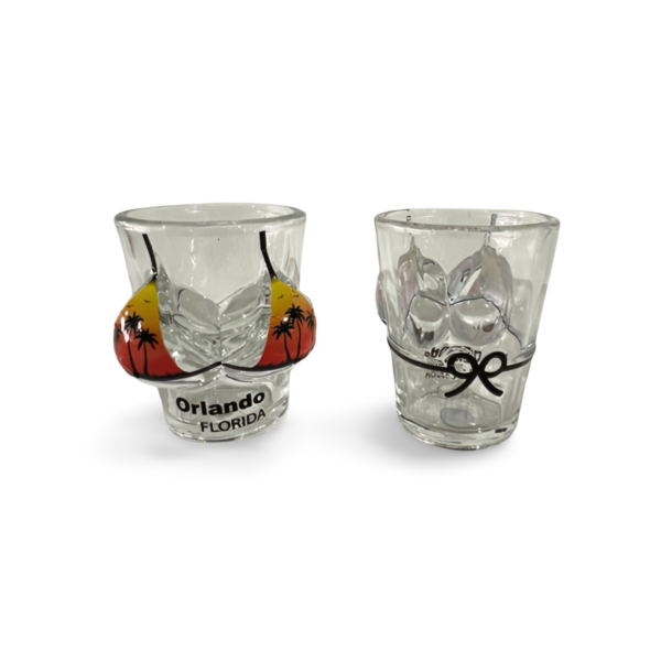 Orlando Florida Boob Shot Glass - "Sunset Palm Design"